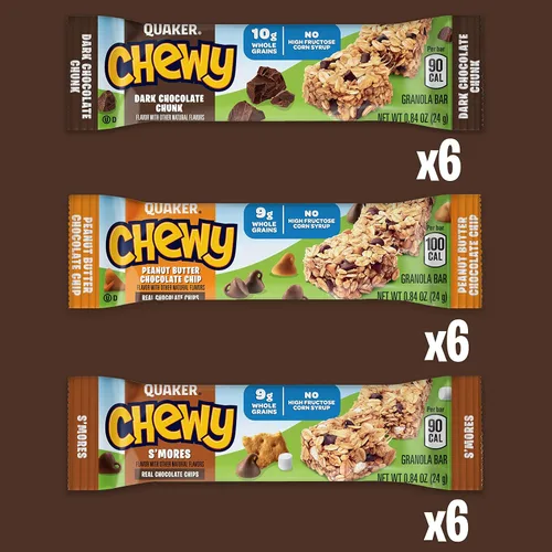 Miniatura 2 de Quaker Barras de Granola Crujientes, Paquete Variado, contiene 18