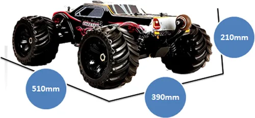Miniatura 7 de JLBRACINGRC Auto RC sin escobillas de 1/10 para adultos, rápido 50+ mph de alta velocidad RTR RC camión, camión monstruo todoterreno 4WD, auto