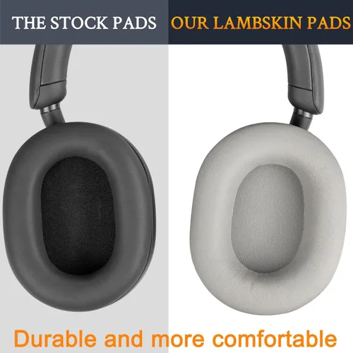 Miniatura 5 de SOULWIT Almohadillas de repuesto de piel de cordero para auriculares Sony WH-1000XM5 (WH1000XM5) con cancelación de ruido, almohadillas con piel