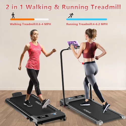Miniatura 6 de Walking Pad, Treadmill with Incline, Brushless 2 in 1 Foldable Under Desk Portable Treadmills for Home/Office with App, Bluetooth Music, Remote