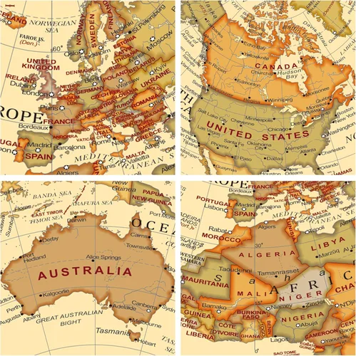 Miniatura 3 de Globo Antiguo Diámetro 5.5 pulgadas / 14cm - Educativo/Geográfico - Mapa en Inglés 5.5" Antiguo