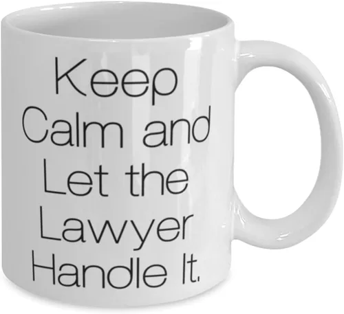 Miniatura 2 de Cute Lawyer - Taza de 11 oz y 15 onzas, Keep Calm and Let the Lawyer Handle It, regalos para compañeros de trabajo, regalo de amigos, taza