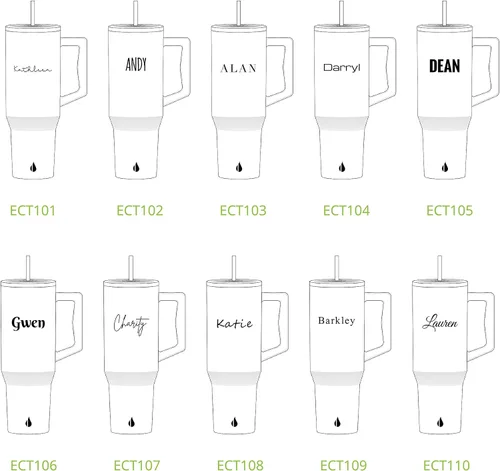 Miniatura 3 de Vaso personalizado de 40 onzas con asa y pajilla, taza de acero inoxidable personalizada para bebidas frías y calientes, taza de viaje con 2 popotes