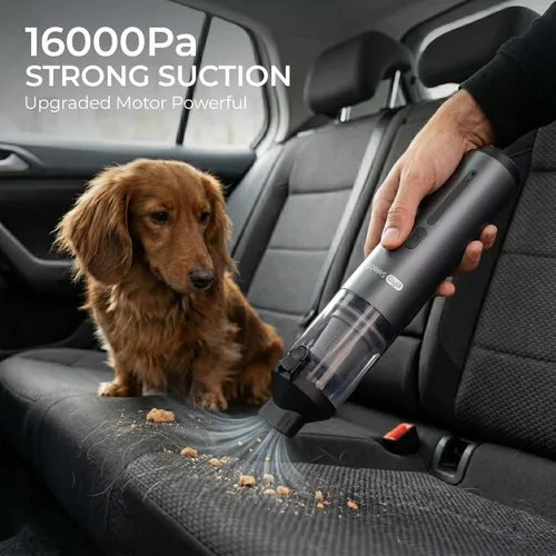 Miniatura 3 de Aspiradora de mano, EV1396 inalámbrica de 100 W, 16000 Pa, fuerte succión con tiempo de funcionamiento de 14 a 24 minutos, diseño de boquilla