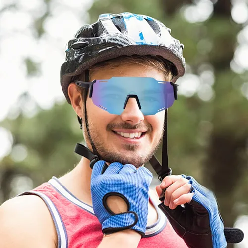 Miniatura 6 de KFPH Polarized Sports Sunglasses for Men Women Cycling Driving Fishing Mountain Bike Sun Glasses UV400 Protection Negro/Azul