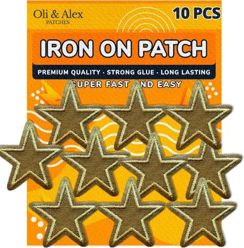 Miniatura 10 de Parches para planchar - Parche de estrella blanca para planchar en 1 unids Parche bordado Applique Star S-43