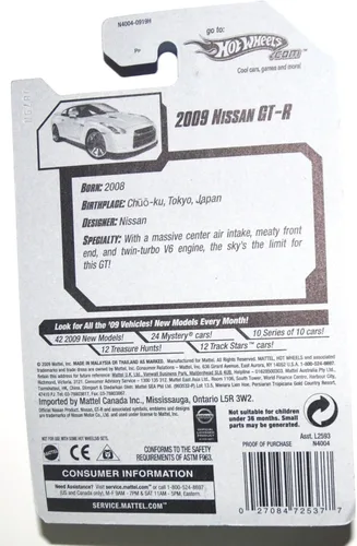 Miniatura 2 de Hot Wheels 2009-001 Nuevos modelos 1 de 42 Nissan GT-R Blanco escala 1:64