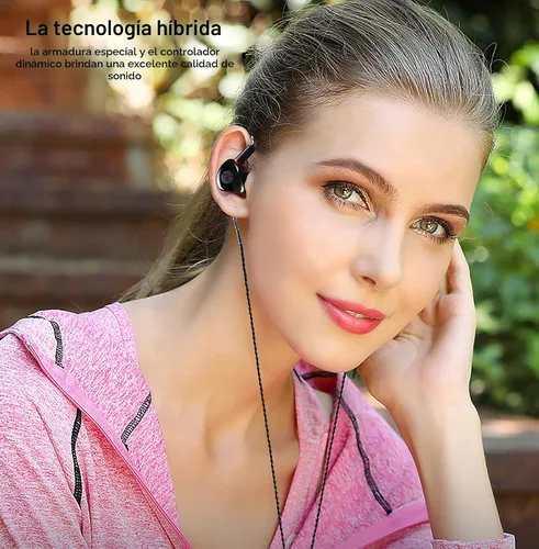 Miniatura 6 de Auriculares de Monitor In-Ear, Auriculares Estéreo HiFi IEM, Auriculares Dinámicos de Doble Driver Cableados con Cable Desmontable, Auriculares
