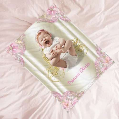 Miniatura 4 de Mantas de bebé personalizadas con nombre, manta de bebé personalizada para niñas, regalos de bebé, manta suave y cálida para recepción de pañales