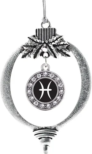 Miniatura 18 de Inspired Silver - Twin One - Adorno festivo de Navidad de plata - Adorno festivo de árbol de Navidad con dije de círculo y circonita cúbica