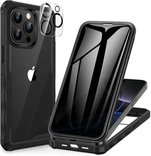 Miniatura 121 de CENHUFO Funda de privacidad para iPhone 11 Pro, funda de cuerpo completo con protector de pantalla de privacidad de vidrio templado 9H integrado
