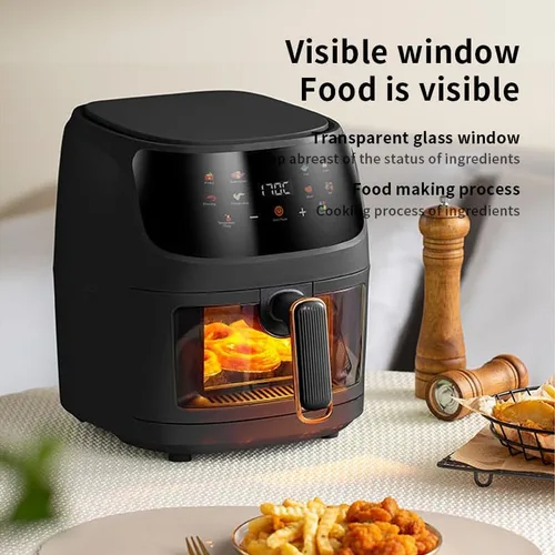 Miniatura 2 de Freidora de aire, freidora de aire compacta inteligente de capacidad de 8 litros, freidora de aire multiengranaje visible, tecnología de fragancia