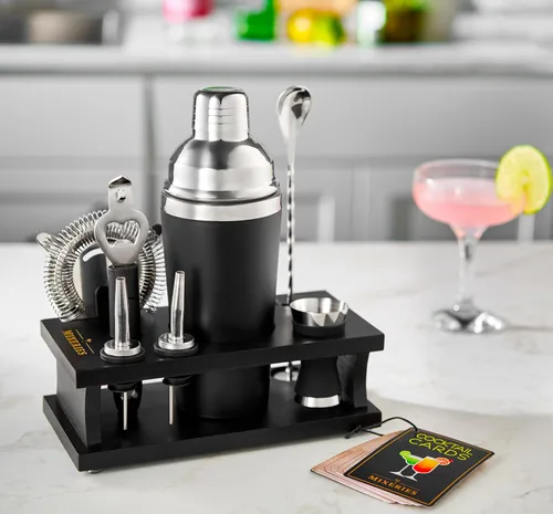 Miniatura 6 de Kit de Barman de Mixología de Excelente Agarre - Juego de Mezclador de Bebidas con Todos los Accesorios Esenciales de Bar - Juego de Herramientas