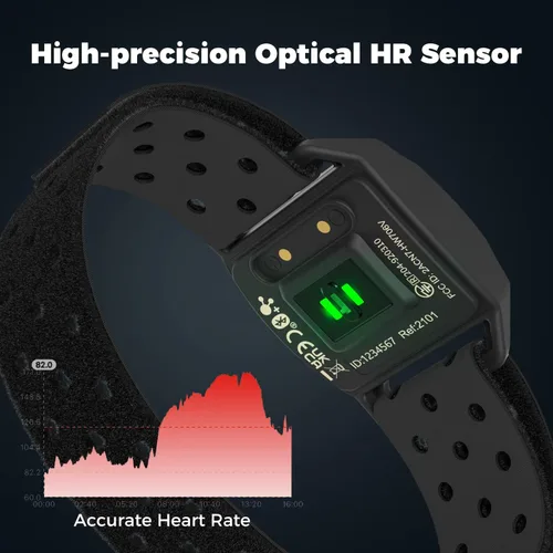 Miniatura 2 de COOSPO Monitor de frecuencia cardíaca con Bluetooth, sensor óptico ANT+ HR para deporte, doble banda recargable IP67 HRM, compatible con Peloton