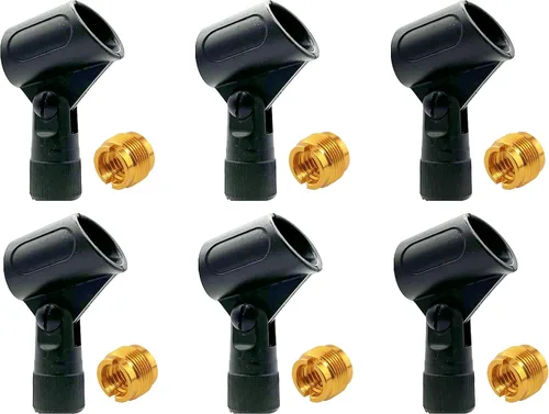 Miniatura 14 de 5 Core Microphone Mic Clip Holder for Mic Stand Universal Adjustable with 5/8" Male to 3/8" Female Screw Adapter Suitable for Handheld Microphones