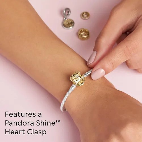 Miniatura 4 de PANDORA Jewelry Moments Heart Clasp Snake Chain Charm Bracelet