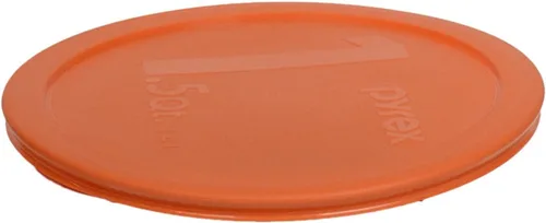 Miniatura 2 de Pyrex 323 tapas de tazón naranja de 1.5 cuartos de galón (esta tapa solo se adapta al tazón de vidrio Pyrex 323) – Fabricado en los Estados Unidos