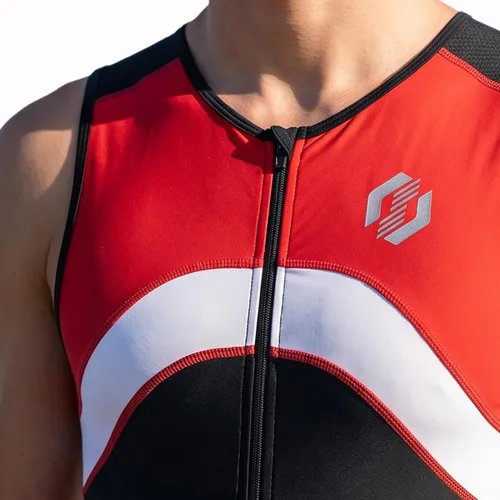 Miniatura 5 de SLS3 Traje de Triatlón para Hombre - Trisuit Premium para Hombre - Kit de Triatlón sin Mangas, de Secado Rápido con Bolsillo Grande en la Espalda