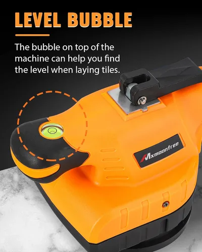 Miniatura 7 de Herramienta de vibración de azulejos con ventosa ultraligera con 2 baterías, estuche de almacenamiento, vibración ajustable de 12,000 RPM, máquina