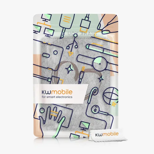 Miniatura 7 de Funda de fieltro de origami compatible con Amazon Kindle Paperwhite 11. generación 2021 - Funda con soporte - Corazón cepillado marrón oscuro