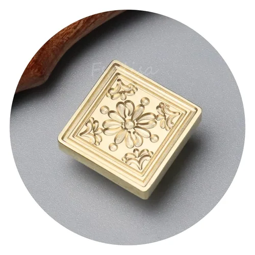 Miniatura 2 de FsAlisa Sello de cera con cabeza de latón extraíble, mango de madera, ideal para adornar sobres, invitaciones de boda, paquetes de vino, envoltura