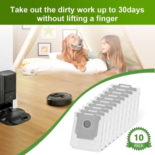 Miniatura 6 de KGC Paquete de 10 bolsas de vacío compatibles con iRobot Roomba I&S & J Series, repuesto para iRobot Roomba i1+ i3+(3550) i4+ i6+ j6+ i7+ i7Plus
