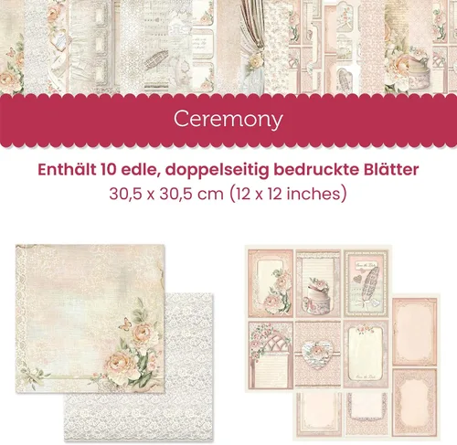 Miniatura 2 de Stamperia Papel para álbumes de recortes, multicolor, paquete de 10