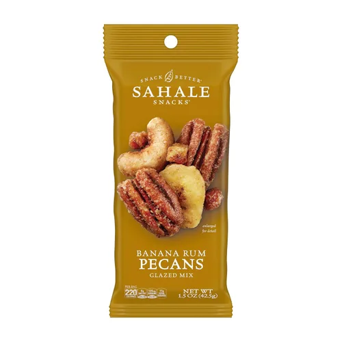 Miniatura 13 de Sahale Snacks - Mezcla glaseada de pacanas al ron y bananas, 4 onzas (paquete de 6)