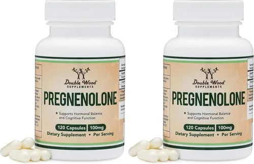 Miniatura 8 de Pregnenolona 100 mg por porción (convertida a progesterona para aumentar los niveles de progesterona) - Testado por terceros - 120 cápsulas