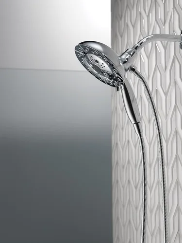 Miniatura 15 de Delta Faucet Trinsic Serie 14 - Kit de molduras para bañera y ducha de un solo mango, grifo de ducha cromado con cabezal de ducha doble 2 en 1 de 5