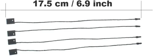 Miniatura 2 de Cadena de etiqueta colgante negra de 7 pulgadas, 1000 unidades de nailon con cierre a presión, lazos de gancho fáciles y rápidos de fijar Negro