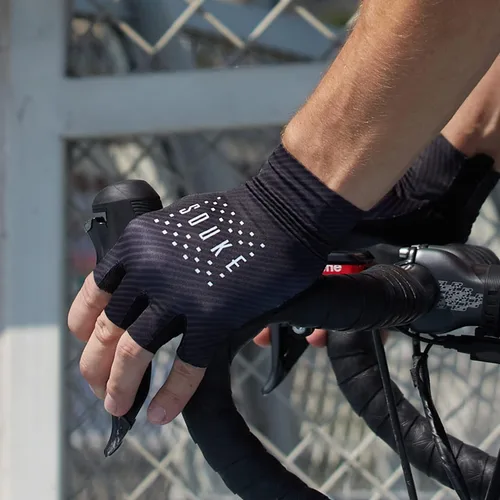Miniatura 5 de Souke Sports Cycling Gloves Road Bike Light Weight Padded Half Finger Gloves Biking Bicycle Breathable Anti-Slip Shock-Absorbing Gloves for Men Women