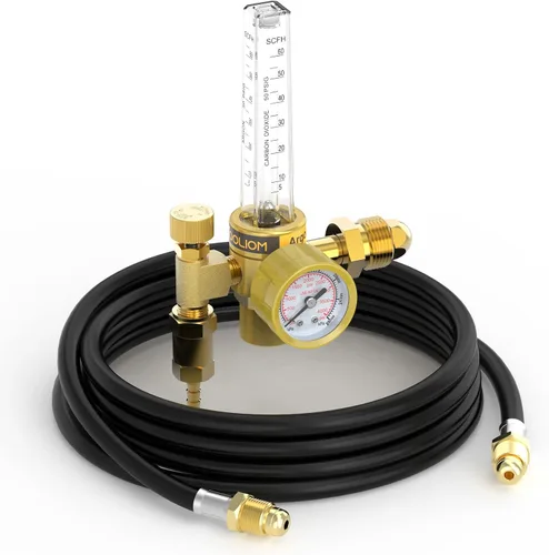Miniatura 11 de TOOLIOM Regulador de nitrógeno con manguera de 6 pies 7 pulgadas CGA580 conexión de entrada, 0-600 PSI y presión de salida de 0-4000 PSI, mango