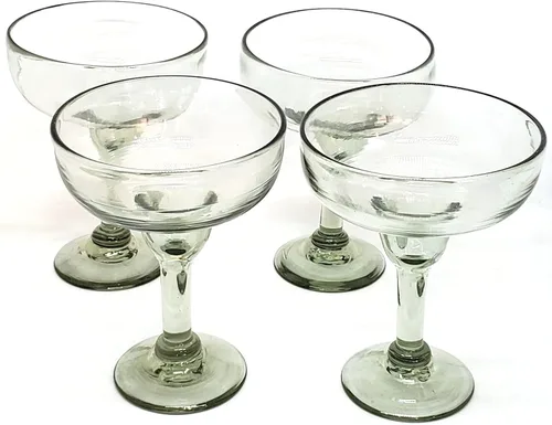 Miniatura 18 de Clear Blown - Juego de 6 vasos de 10 onzas, cristalería mexicana hecha a mano, vidrio reciclado, sin plomo ni toxinas (mezclador)