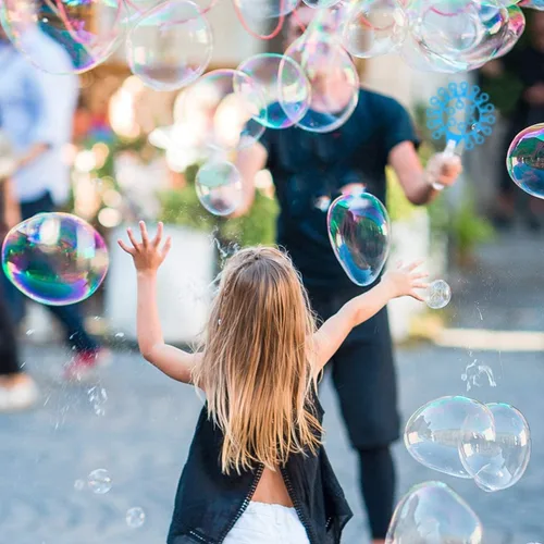 Miniatura 6 de Juego de varitas de burbujas de 11 piezas, kit de diversión de mega burbujas para niños y adultos, 9 varitas gigantes de hasta 8 pulgadas de ancho