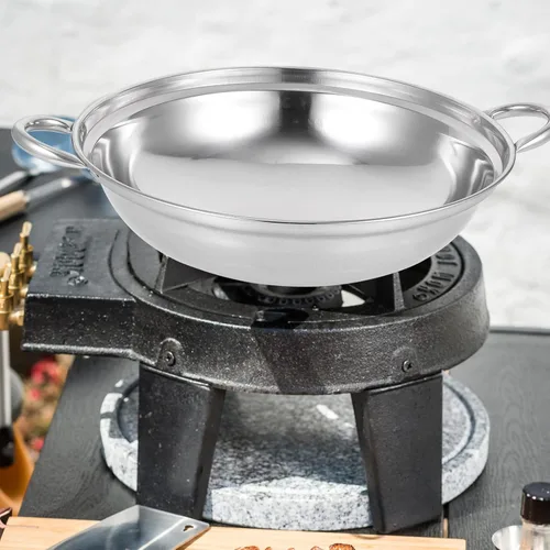 Miniatura 3 de GANAZONO 2 piezas de acero inoxidable -derramar olla caliente cocina cocina segura mango diseño fácil de limpiar para uso doméstico