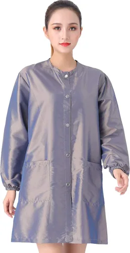 Miniatura 14 de Chaqueta Profesional de Smock de Salón, Chaqueta Impermeable para Estilista, Capa de Barbero, Chaqueta para Peluquería y Aseo de Mascotas