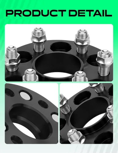 Miniatura 8 de YHTAUTO Espaciadores de rueda centrados en buje 6x120mm de 1 pulgada Compatibles con modelos Cadillac, Chevrolet, Buick, GMC y Saab, SRX, Blazer