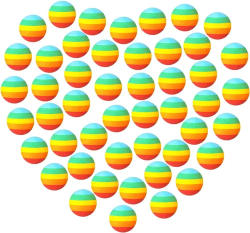 Miniatura 7 de 48 bolas de recambio para reventar, bolas de espuma suave de 1.2 pulgadas, color azul claro para recambios de burbujas