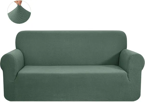 Miniatura 34 de CHUN YI - Funda elástica de 1 pieza para sillón grande, funda protectora suave de Jacquard con elastano, detalle de cuadros y parte inferior