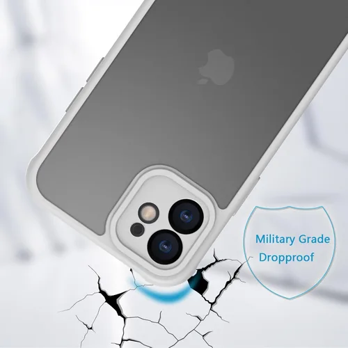Miniatura 4 de PinLiSheng Funda mate para iPhone 11, funda protectora dura y delgada con protección a prueba de golpes, funda trasera translúcida y mate para Gris
