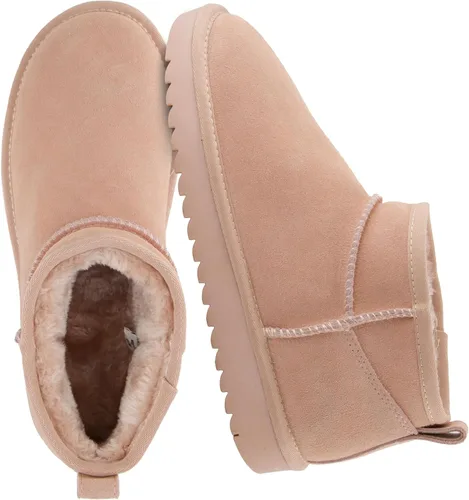 Miniatura 126 de CUSHIONAIRE, Hip 2 - Botas de nieve de gamuza auténtica para mujer, sin cordones, con cómodo forro de piel de oveja sintética + espuma viscoelástica
