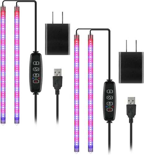 Miniatura 30 de iPower - Lámpara LED de crecimiento con espectro completo para plantas de interior, cuello de cisne ajustable, 2/3 modos de luz y 5/10 niveles rojo