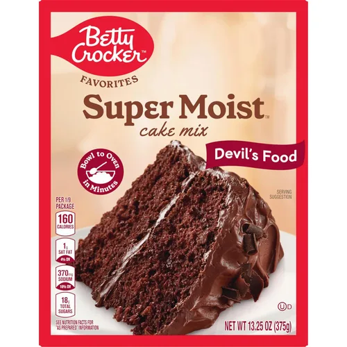 Miniatura 29 de Betty Crocker Delights Mezcla de pastel de chocolate alemán súper húmedo, 13.25 onzas (paquete de 12)