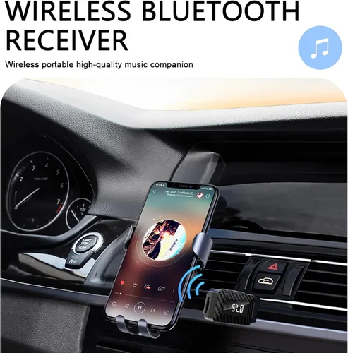 Miniatura 3 de Receptor Bluetooth USB para automóvil, adaptador de audio inalámbrico Bluetooth 5.3, fuente de alimentación USB, adaptador de conector auxiliar