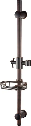 Miniatura 10 de PULSE ShowerSpas 1010-CH Barra deslizante ajustable para ducha de mano con cesta de alambre jabonera, cromo pulido