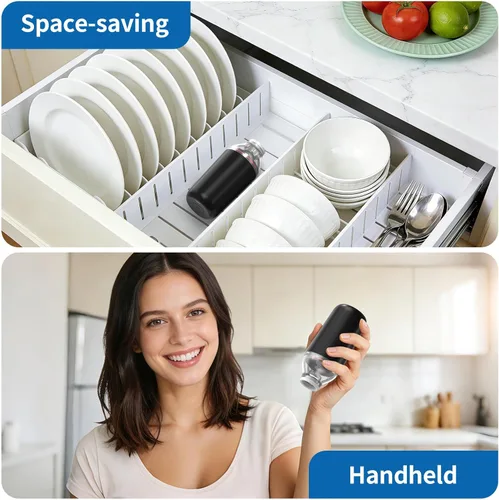 Miniatura 8 de Sellador al vacío de mano, bomba de vacío Sous Vide, sellador al vacío de mano recargable para almacenamiento de alimentos, camping, Sous Vide, Negro