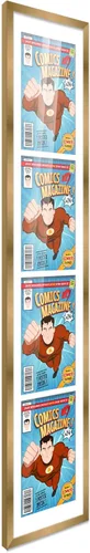 Miniatura 55 de Poster Palooza Marco de cómic con paspartú para 1 cómic de la Edad de Bronce publicado entre 1970 y 1985, marco de cómic negro para cómic de 7.25 x
