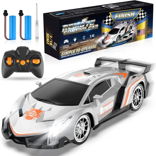 Miniatura 13 de Growsland Auto a control remoto para niñas, 1:18, color rosa, autos RC juguetes para niñas, vehículo eléctrico de juguete auto de carreras