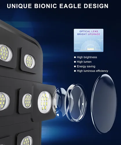 Miniatura 6 de JAYNLT X-13000W Luces de calle solares al aire libre, luces de estacionamiento comerciales ultragrandes de 6500K del atardecer al amanecer, luz